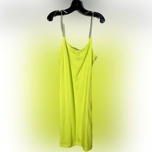 Lime green cotton tank dress